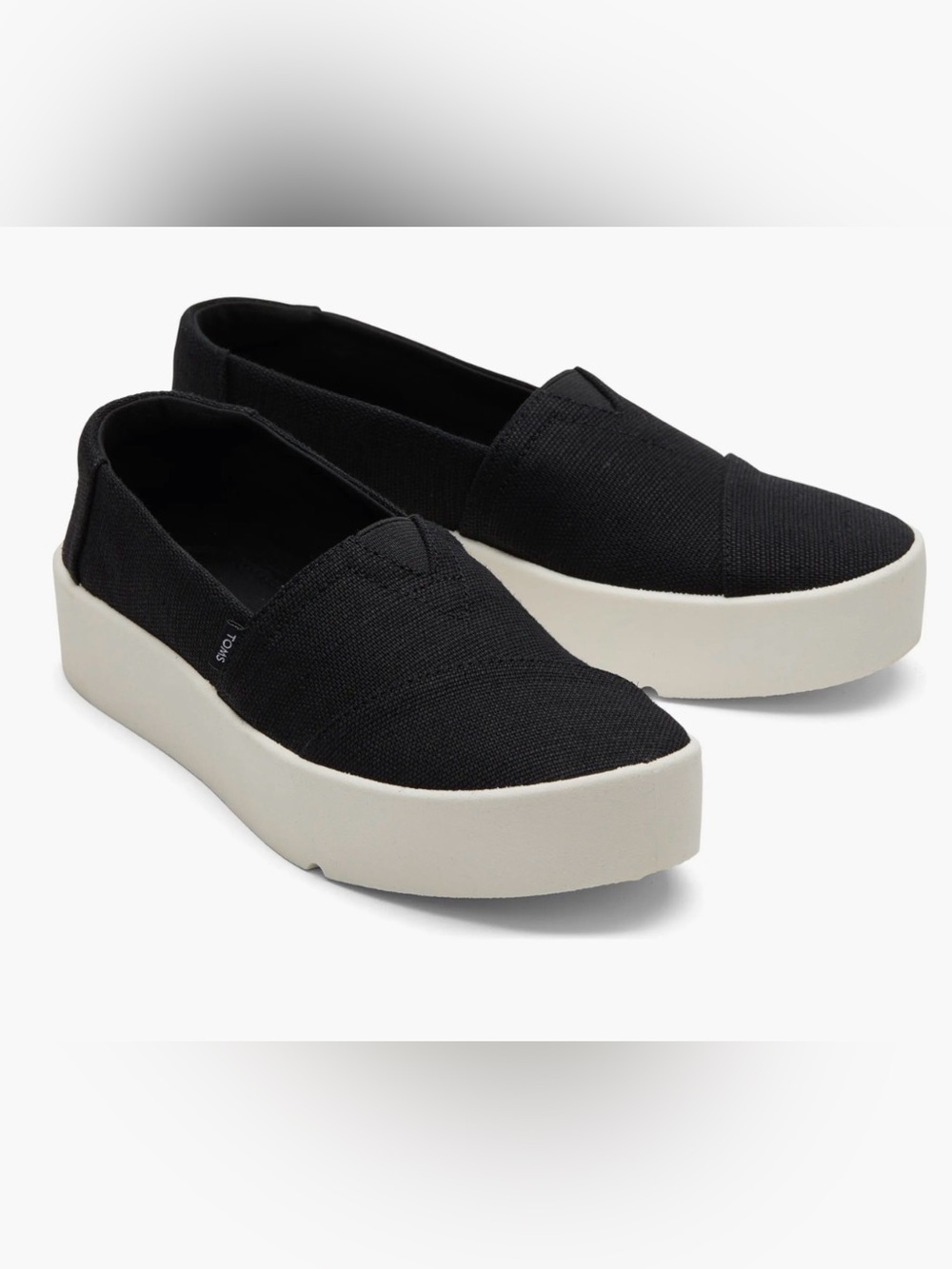 Verona Toms Platform Slip-on Sneaker Black womens
